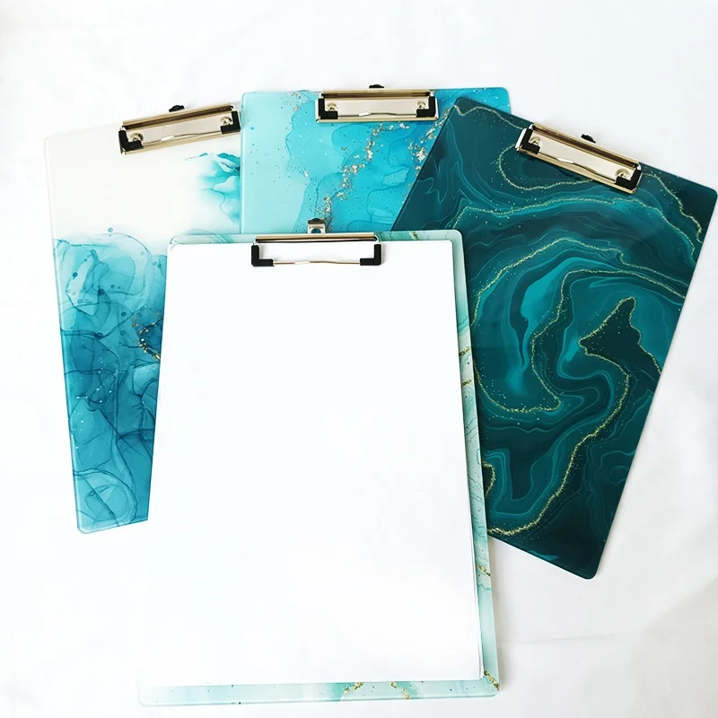 Writing Clipboard Art Print Series PS Plastic Folder A4 Board Clip Writing Clip Board Exam Paper Data