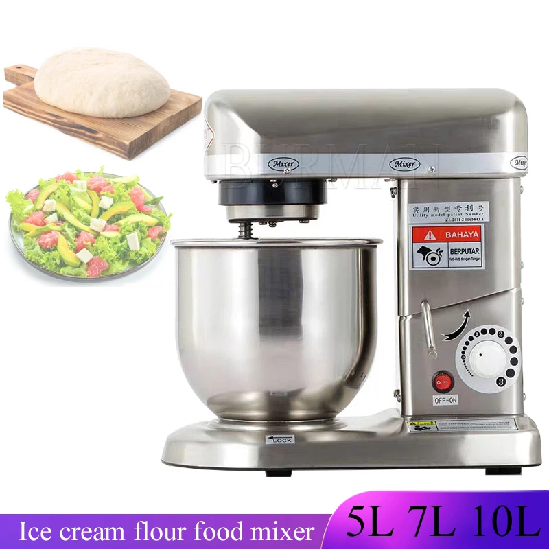 

Multi-function Electric Dough Household Food Mixer Stainless Steel Egg Cream Beater