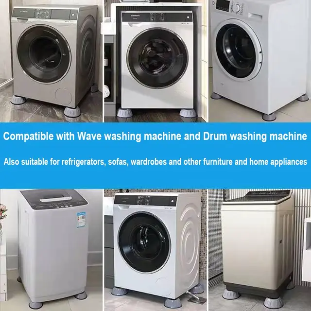 Set 4 Piedini Antivibrazione Per Lavatrice | Ammortizzatori Antiscivolo 8cm | Supporti In Gomma Per Lavatrici E Asciugatrici - Foto 7