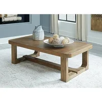 Cabalynn Traditional Farmhouse Coffee Table, Brown 1