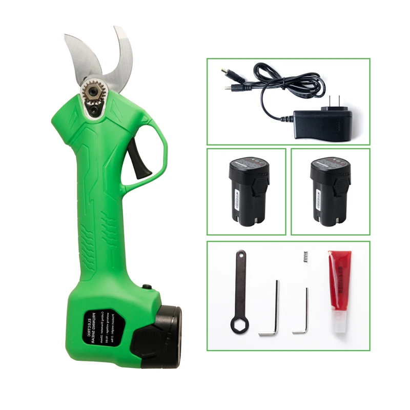 Professional Cordless Sk5 High Carbon Steel Pruning Shears With Lithium Battery Garden Scissors With Rubber Handle Tree Pruning