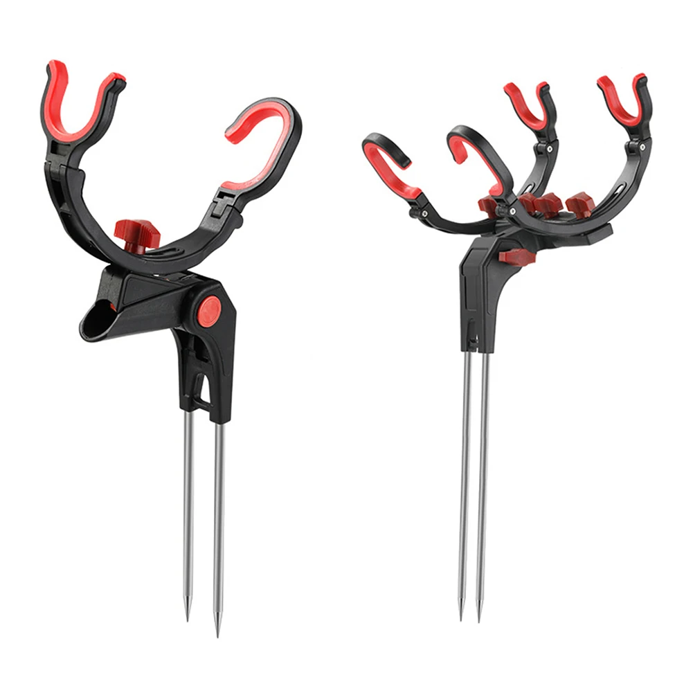 Fishing Foldable Fixed Pole Holder Bracket Sea Lake Single/Double Fish Rod Support Rack Stand Universal, fishing rod holder,fishing rod bracket,fishing rod support,fishing rod rest