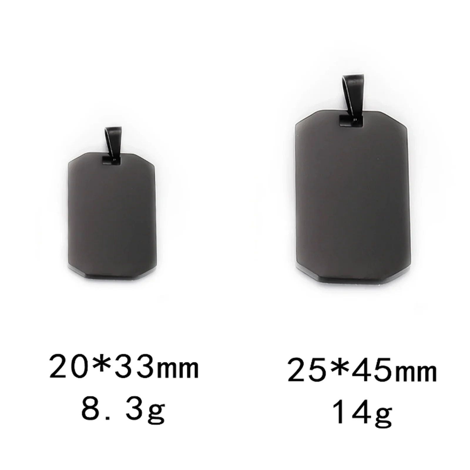 5 Stück/Set, unisex, aus Edelstahl, 2 Größen, rechteckige, unbeschriftete Namensschilder für Hunde, Anhänger für Halsketten, Schmuckzubehör, 4 Farben. – Detail 3