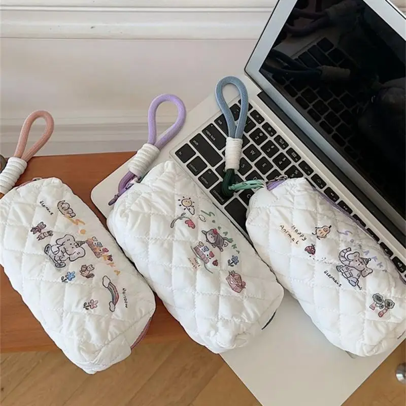 

Cute Canvas Cosmetic Storage Bag Wallets Women Makeup Organizer Lipstick Handbags School Stationery Bag Pencil Phone Cases Pouch