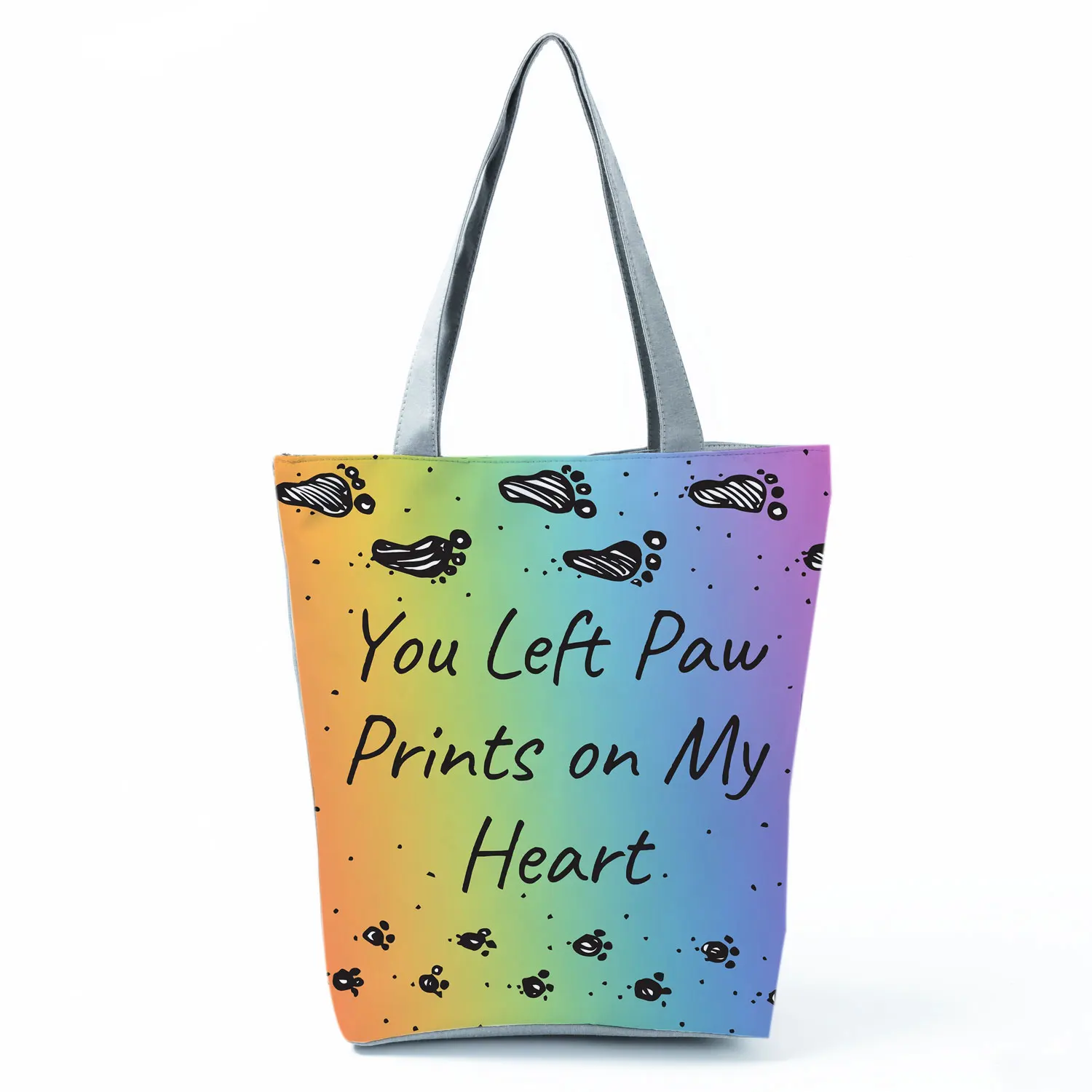 2022 New Fashion Women Dogs Paws Tote Love Dogs Funny Casual Handbags Kawaii Female Shoulder Bag Eco High Capacity Shopping Bags 