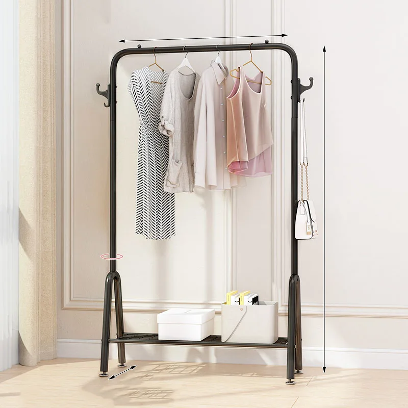 

Metal Standing Clothes Rack Foldable Modern Clothes Drying Hanger Floor Pole Balcony Bedroom Arara De Roupa House Accessories