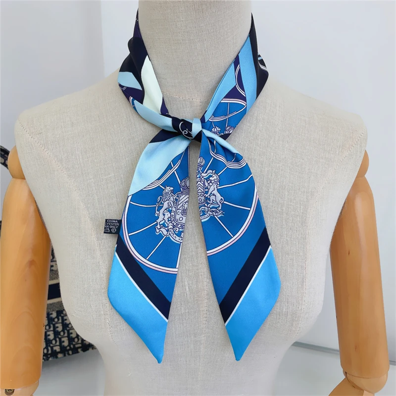 2022 New Long Narrow Scarves Ladies Decorative Headband Scarves Excellent Temperament Tie Bags Hair Accessories Scarf Offer