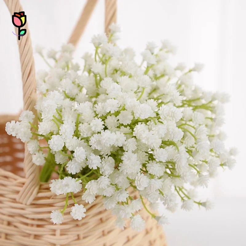 

5PCS Artificial Flowers Baby Breath Bouquet Gypsophila Branches Boho Home Decor Preserved Paniculata Wedding Party Decoration