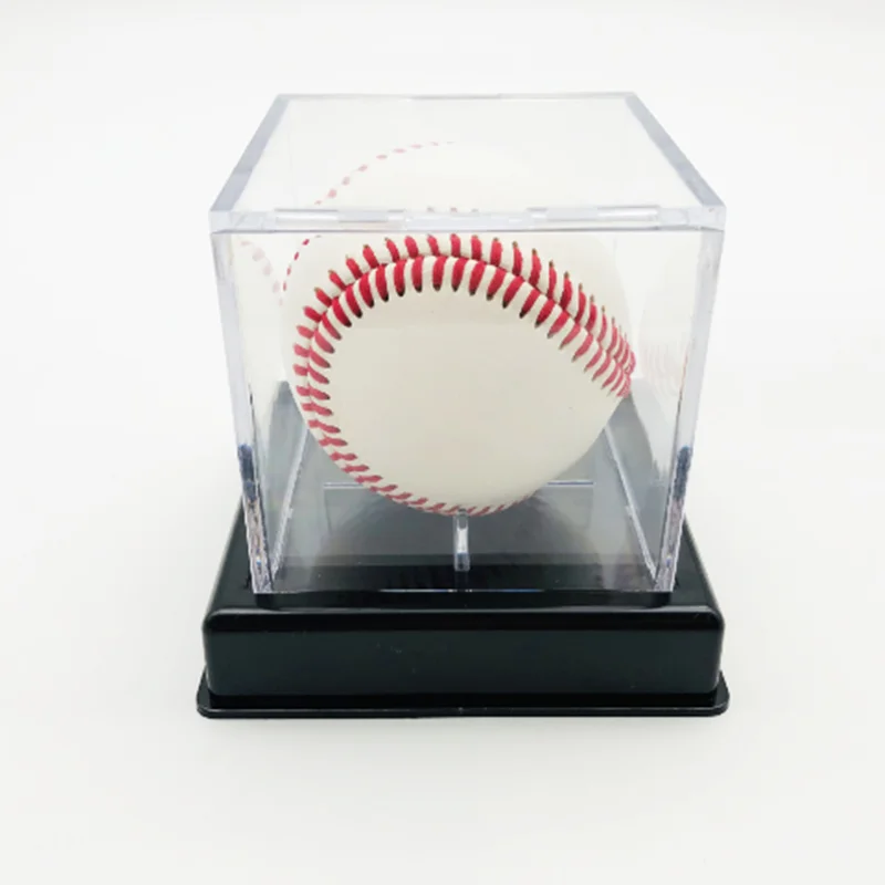 Baseball protective shell acrylic transparent baseball display box with base collection box Dust-proof moisture-proof acrylic bo