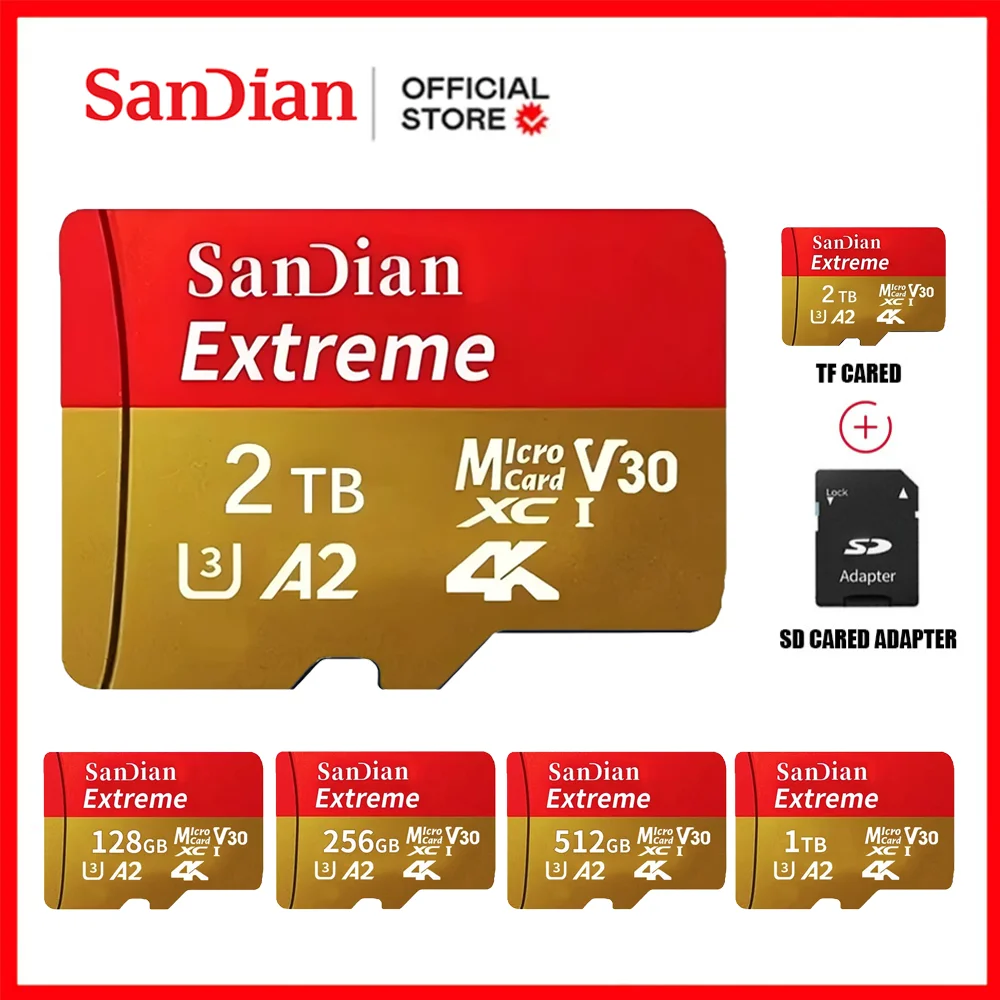 1TB Memory Card Original  Micro TF Card SD Flash Cards High Speed Memory Sd Cards UHS-1 Class 10 Storage Card for PC/Smartphone