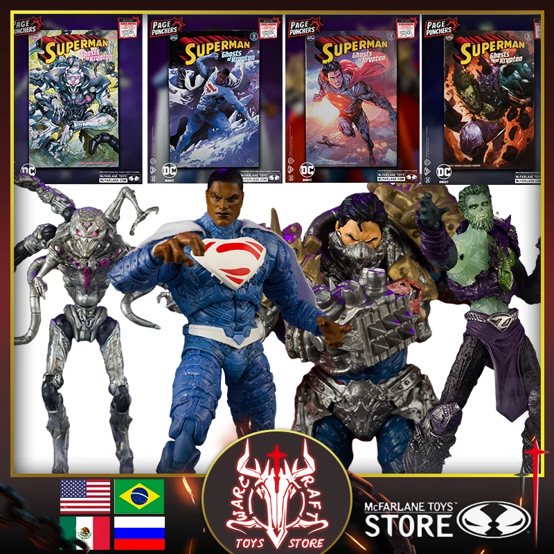 Mcfarlane Toys Superman: Ghost Of Krypton Comic In 4 Parti, Brainiac Earth-2 Superman Ghost Of Zod Superman, Dc Multiverse, 7 Pollici