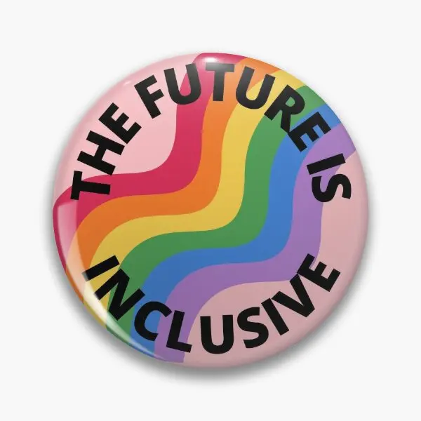 

The Future Is Inclusive Pride Rainbow K Soft Button Pin Clothes Hat Gift Jewelry Collar Cute Metal Badge Fashion Lapel Pin