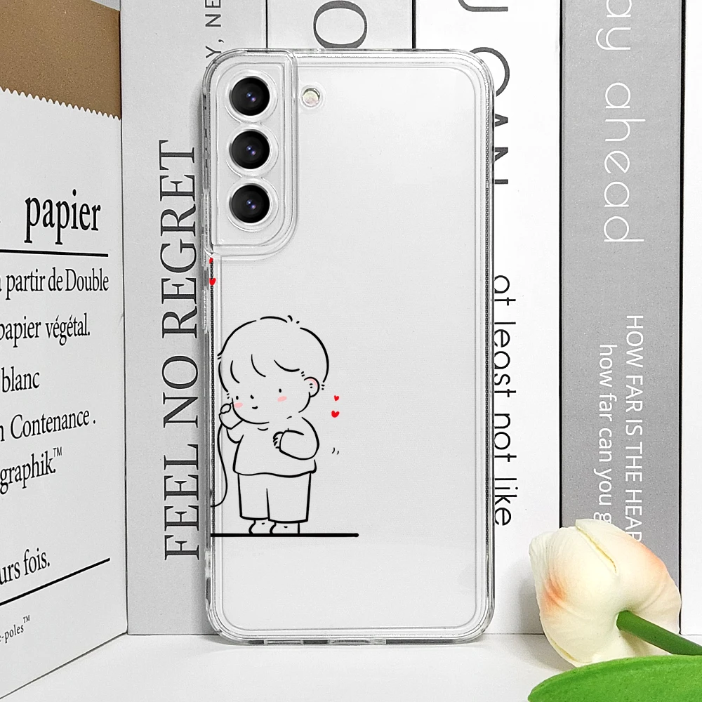 Creative Cute Matching Couple Pattern TPU Soft Phone Case