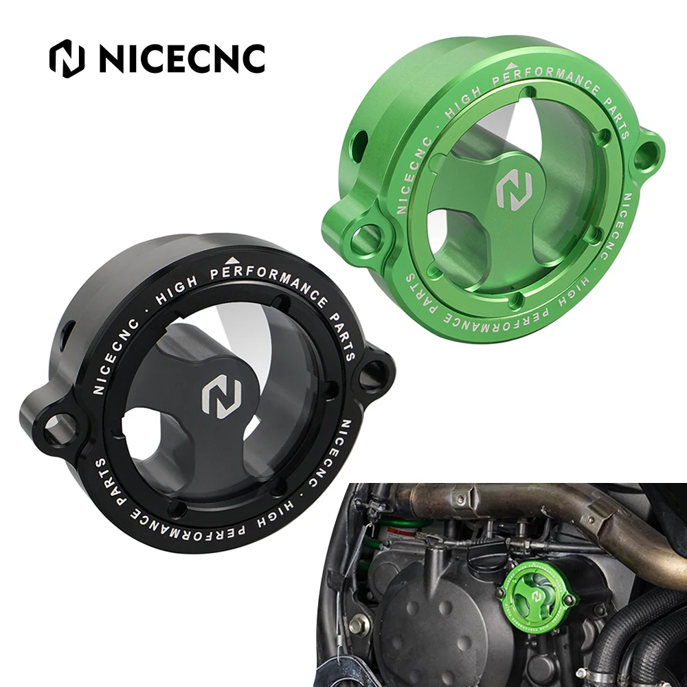 NiceCNC Clear Engine Oil Filter Cover Cap for Kawasaki KLR 650 1987