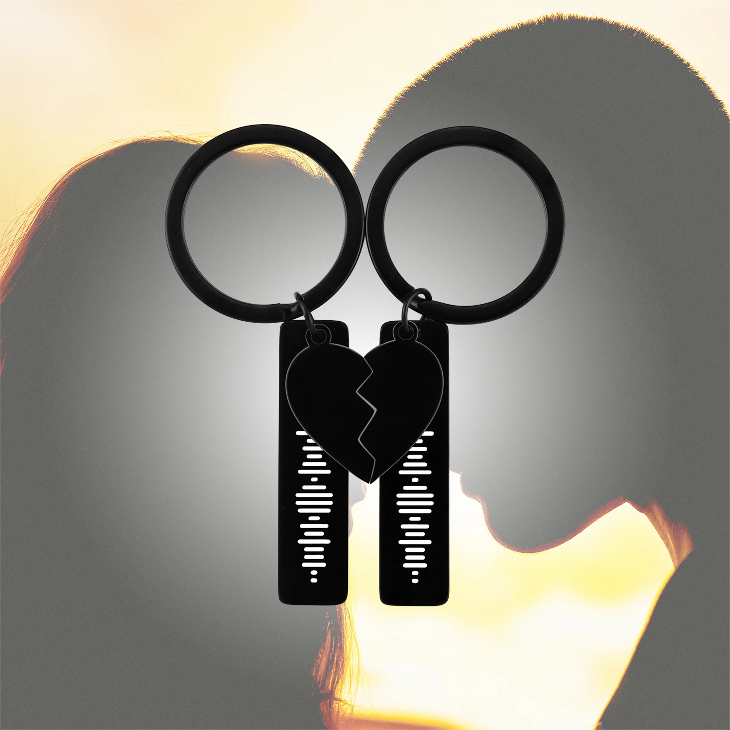 

Personalized Music Spotify Scan Code Keychain for Women Men Stainless Steel Custom Couple Keychain for Lovers Gift
