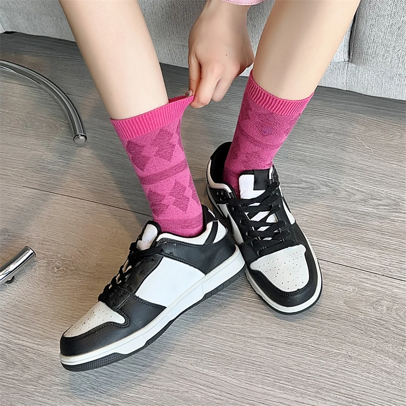 Women's Novelty Fashion Crew Socks - Absorbent & Breathable Autumn Colors