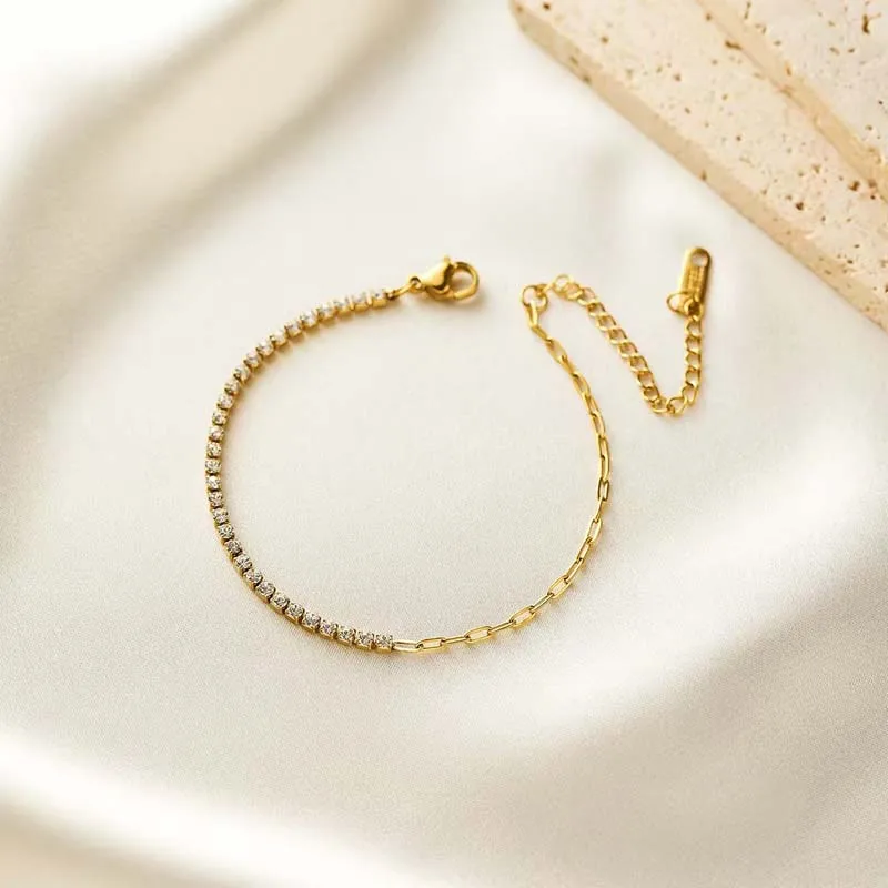 الفاخرة الملونة مكعب زركونيا أساور التنس للنساء ال...