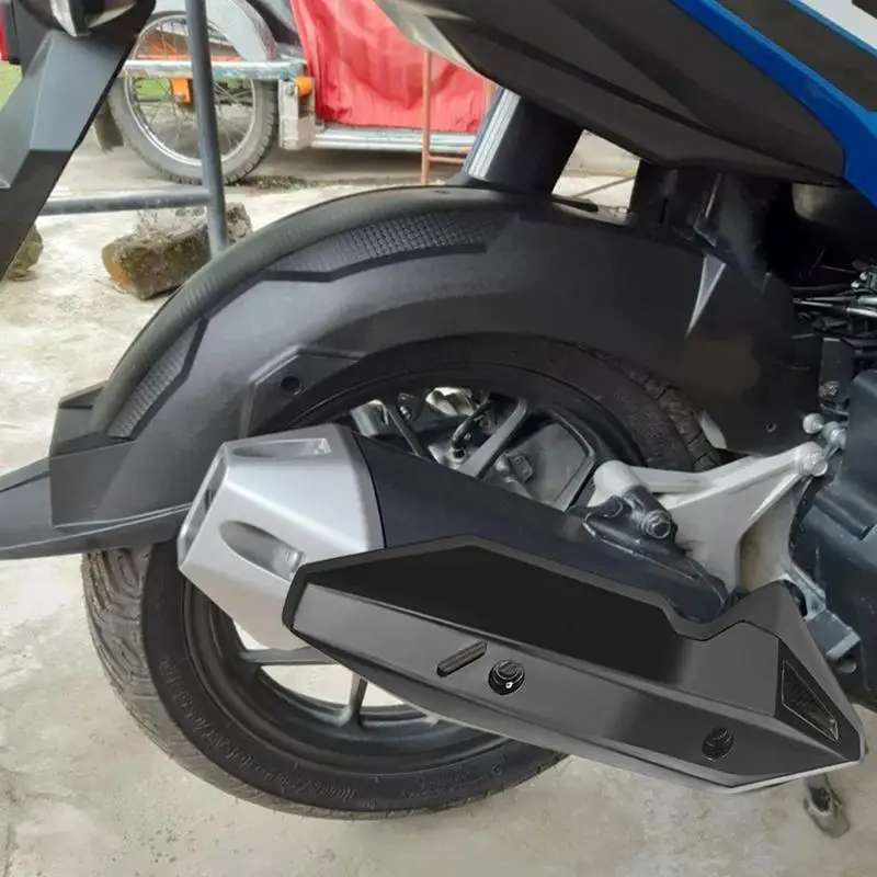 For Honda New Click 125i 150i Universal ABS Motorcycle Exhaust Protector Cover Carbon Fiber Muffler Heating Guard Protection
