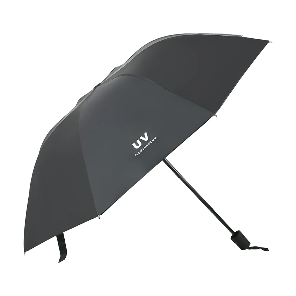 Regular Manual Version Thick Pole Sun Black Rubber Umbrella Three Fold UV Protection Rain and Shine Dual-Purpose 1 piece