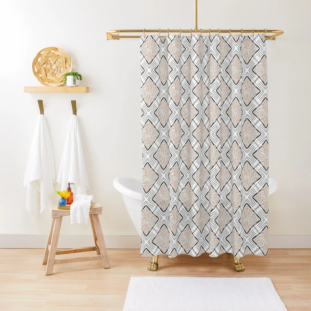 

Mudcloth and a beautiful pattern Shower Curtain Bathroom Showers Funny Shower Anti-Mold Waterproof Shower Window Curtain