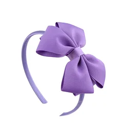 Elegant Layered Grosgrain Ribbon Bow Headband - Handmade Hair Accessory (PURPLE)