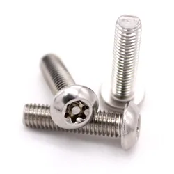 M2 M2.5 M3 M4 M5 M6 M8 M10 M12 304 A2-70 Stainless Steel Six Lobe Torx Button Round Head with Pin Anti-theft Security Bolt Screw