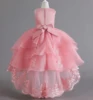 Little Girls Lace Embroidered Flower Girl Dress Birthday Party Pageant Hi-Lo Gown AT122 6