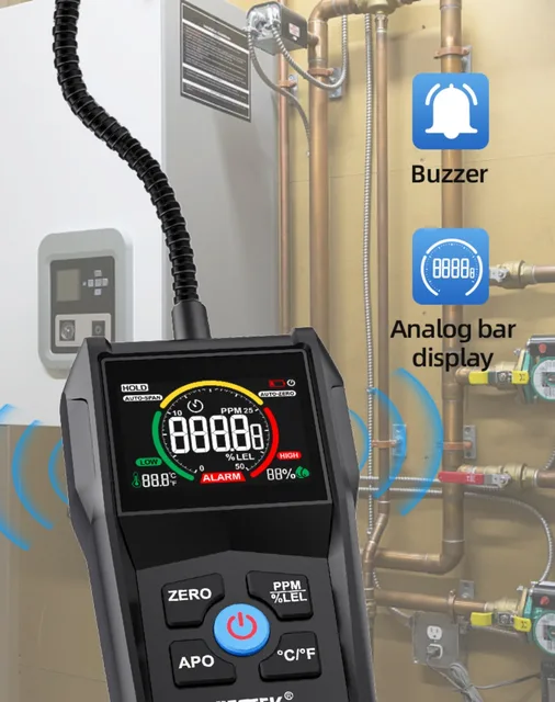 ZLCafe-Détecteur de fuite de gaz B, Buzzer, Affichage SACCL, Détecteur de  gaz combustible, Température, Humidité, Analyseur de gaz, Outil de test  électrique - AliExpress