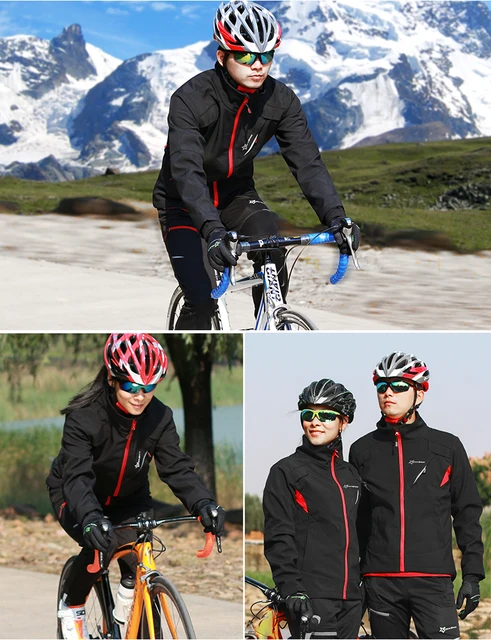 ROCKBROS Winter Cycling Suit Thermal Warm Bike Jackets Pants Sets
