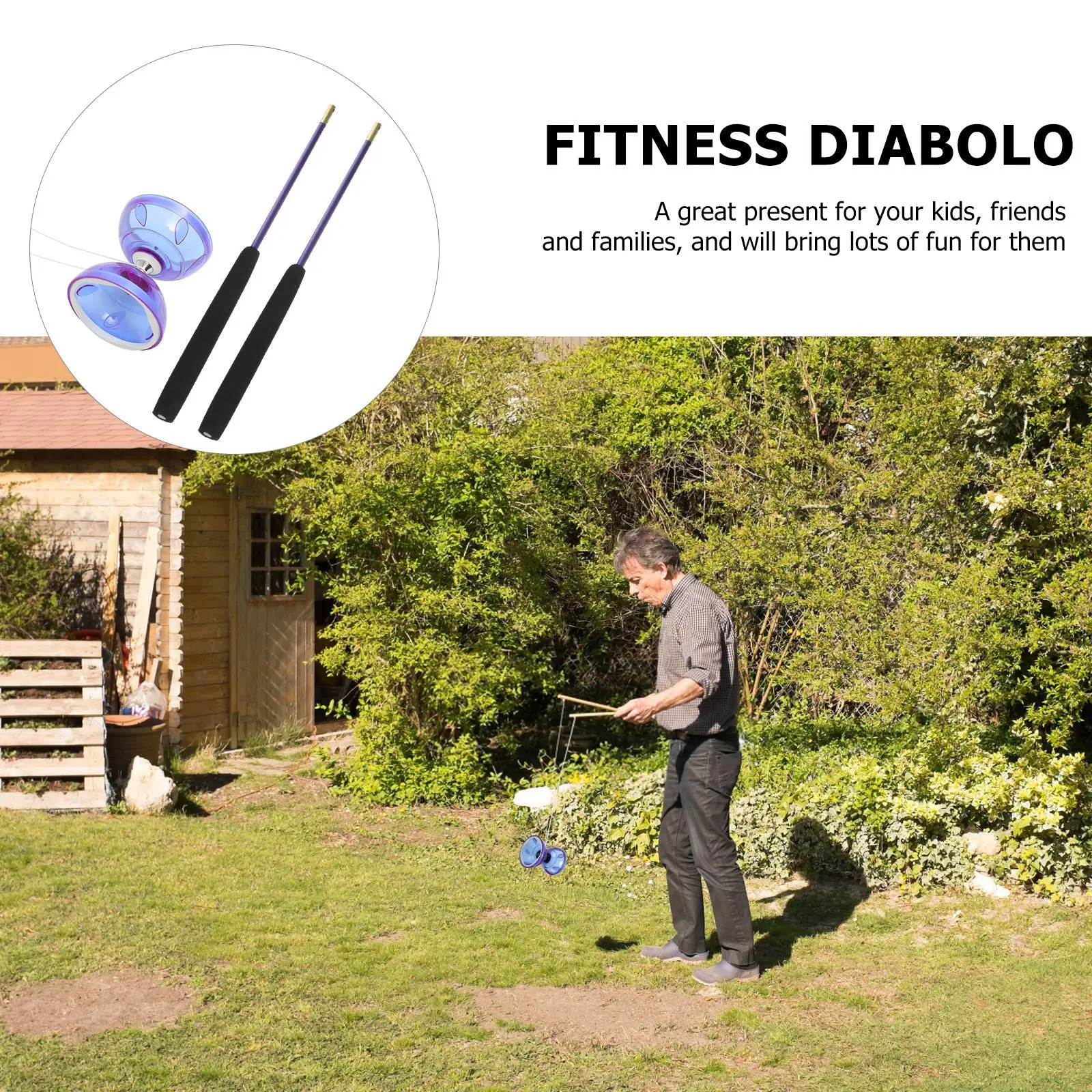 Professional Beginning Fitness Diabolo Transparent Soft Rubber Bearing Chinese Yo Yo Juggling Toy for Kids Easy Trick Diabolo Toy