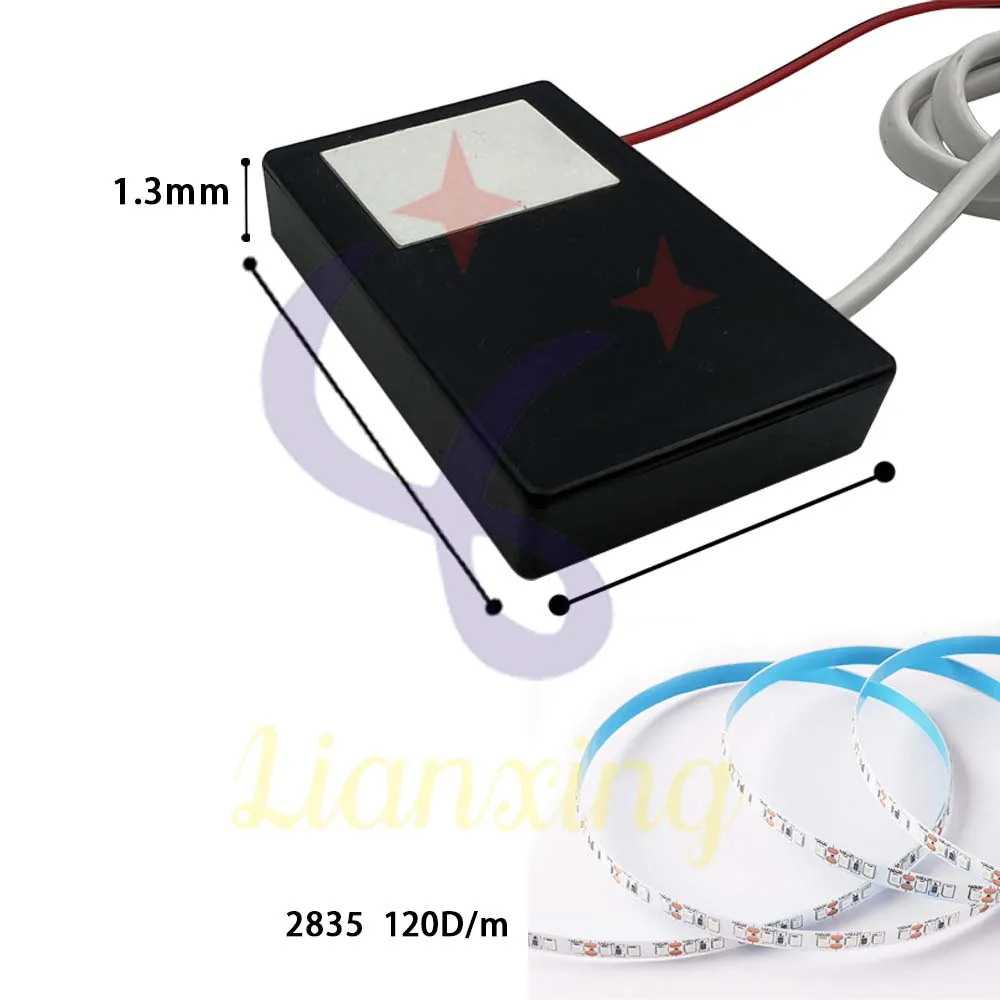 터치 센서 스위치 거울 조명, 12V1A 센서 스위치, 12W 스마트 욕실 캐비닛, 거울 1 롤, 5 m, 2835 120D