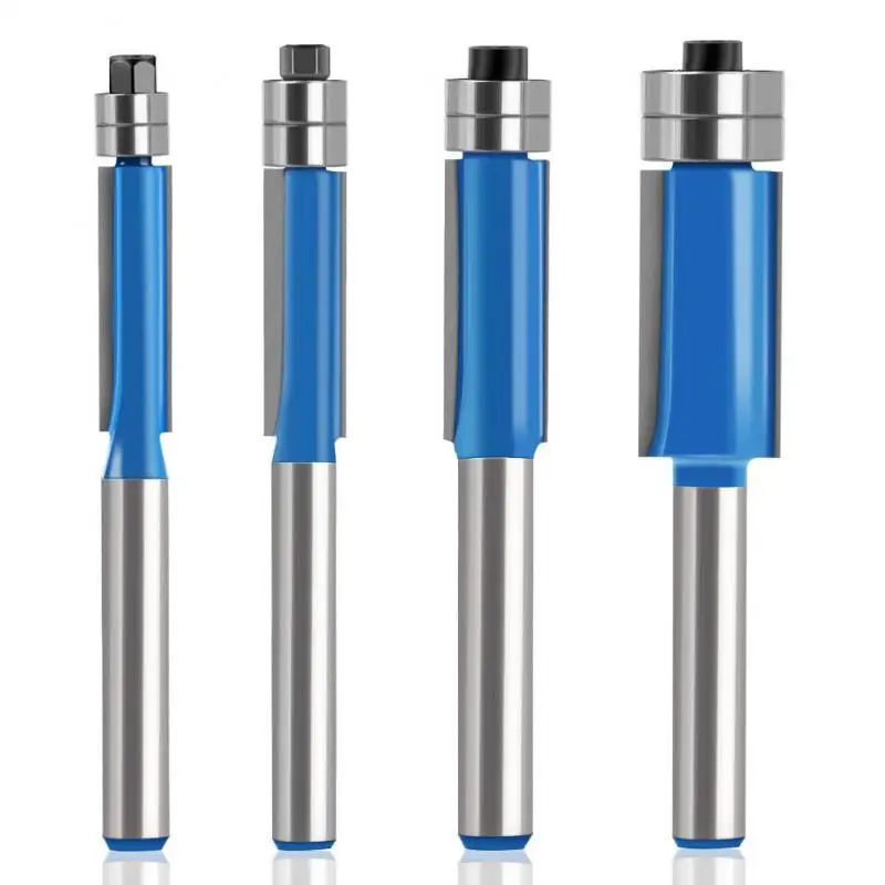 Woodworking Tools 4-piece set A32 6mm shank diameter Double Bearing Edge Trimming Straight Knives woodworking tools woodworking tool
