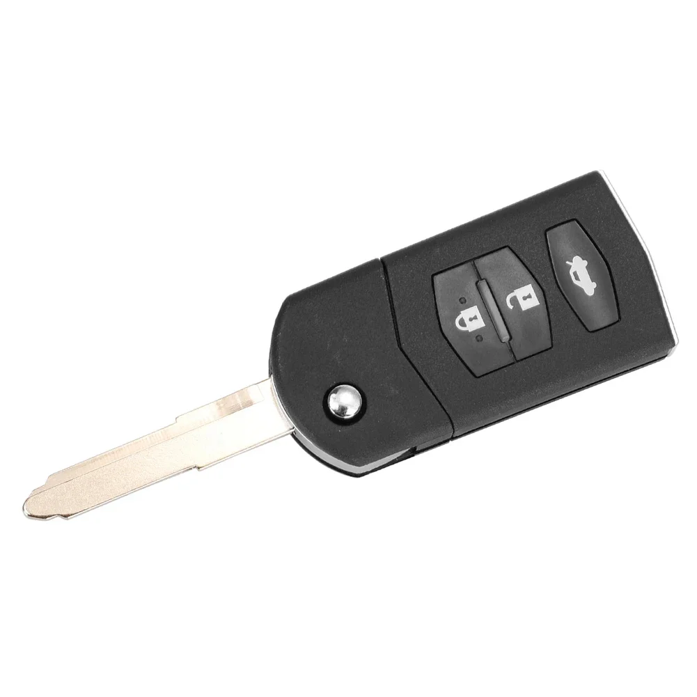 2 3 Button Remote Key Fob Shell Case Folding Flip for Mazda 2 3 5 6 CX-7 / CX-9 / MX-5 with Uncut Blade Replacement Parts key case car key shell key cover folding car key shell fob cover key fob replacement