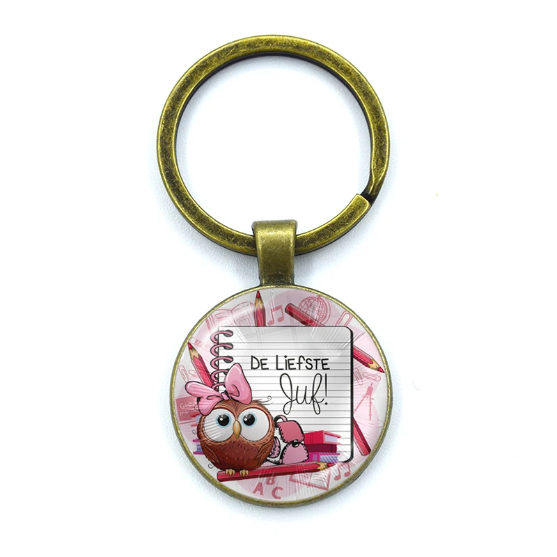 Llavero de cristal con diseño