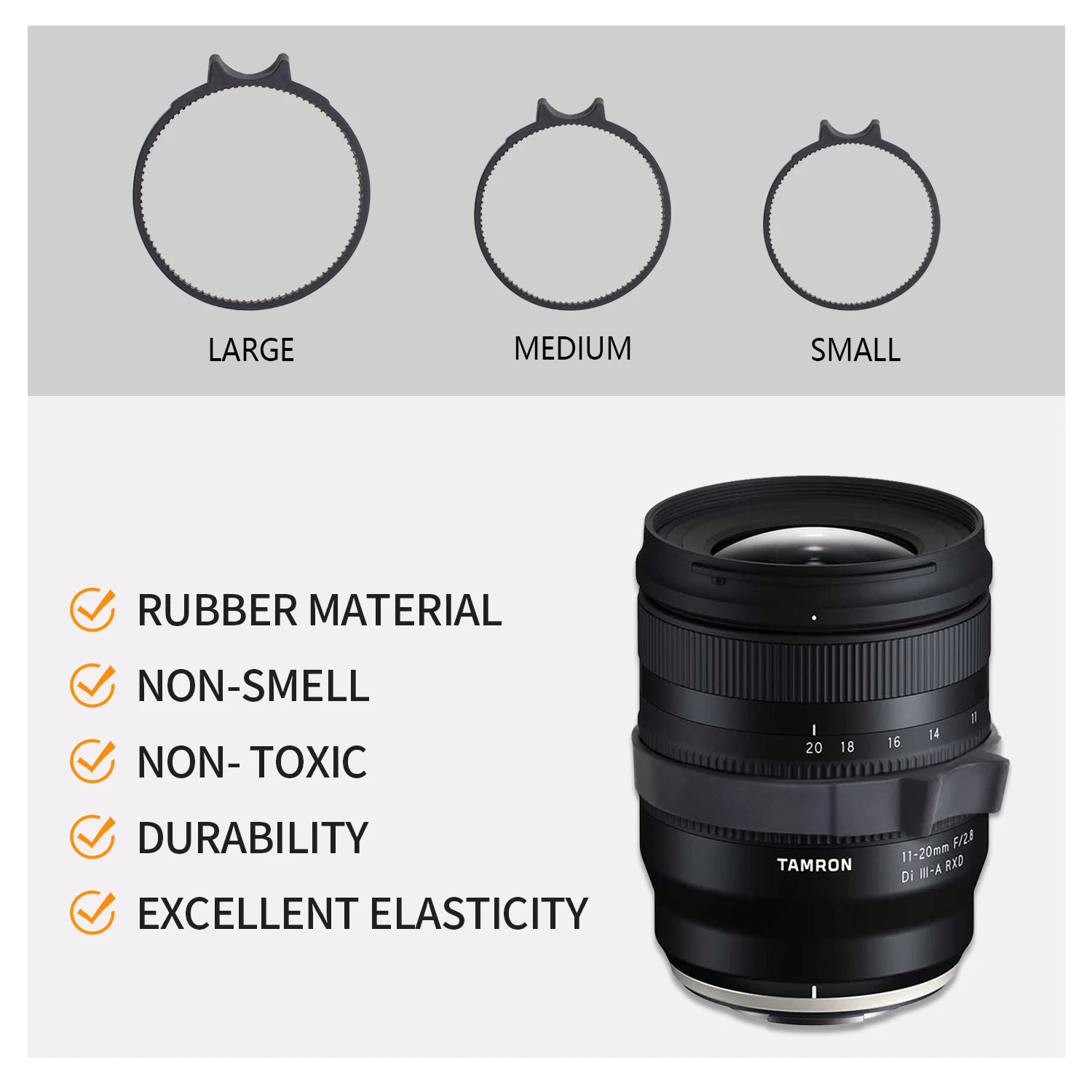 Description Picture 6 of itemeTone 360-Rotation Following Focus Gear Ring Lens Focus Tab SLR DSLR Lens Accessories