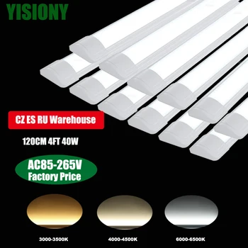 YISIONY LED 튜브 조명, 선형 LED 램프, 공장 사무실용 AC85V-265V, 120cm, 4000K, 12PCs, 10PCs, 5PCs, 2 PCs, 40W 상품 이미지