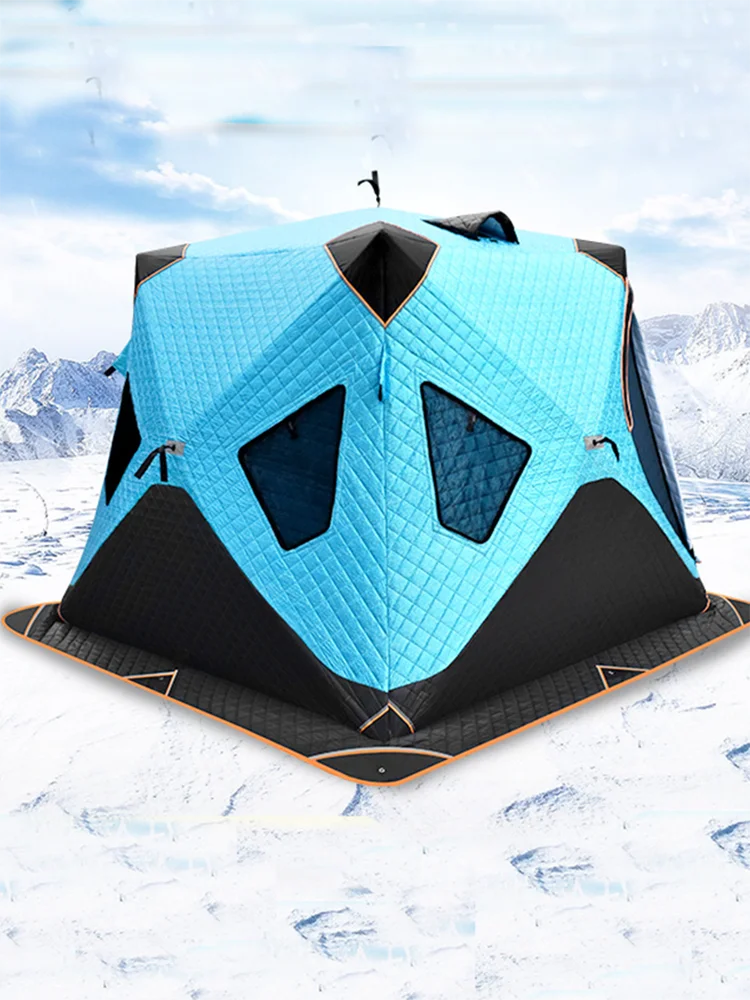 Ultralarge Thick Cotton Camping Tent, Snow Ice Fishing Tent, High Quality,  3-4 Person, Winter, New Arrival, 2022