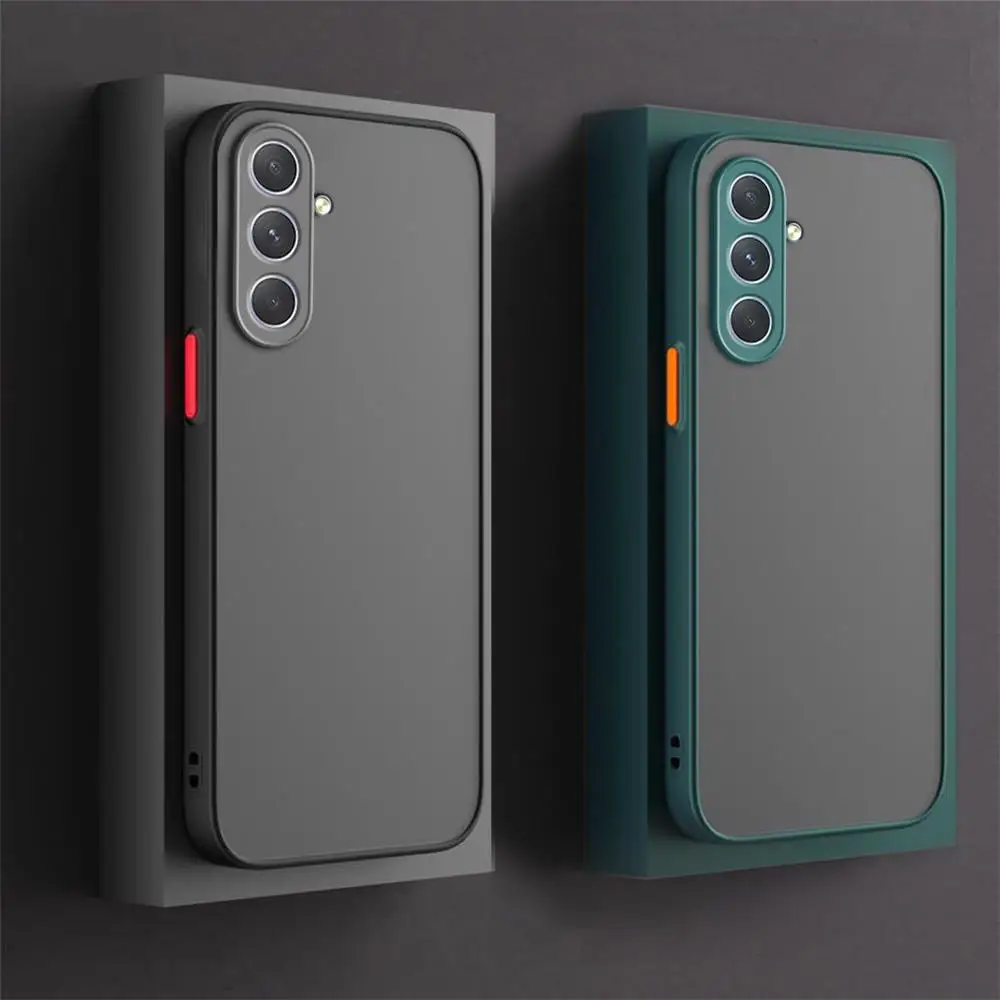 Original Matte Silicone Edge Case with Hard PC Back Cover and Camera Protection