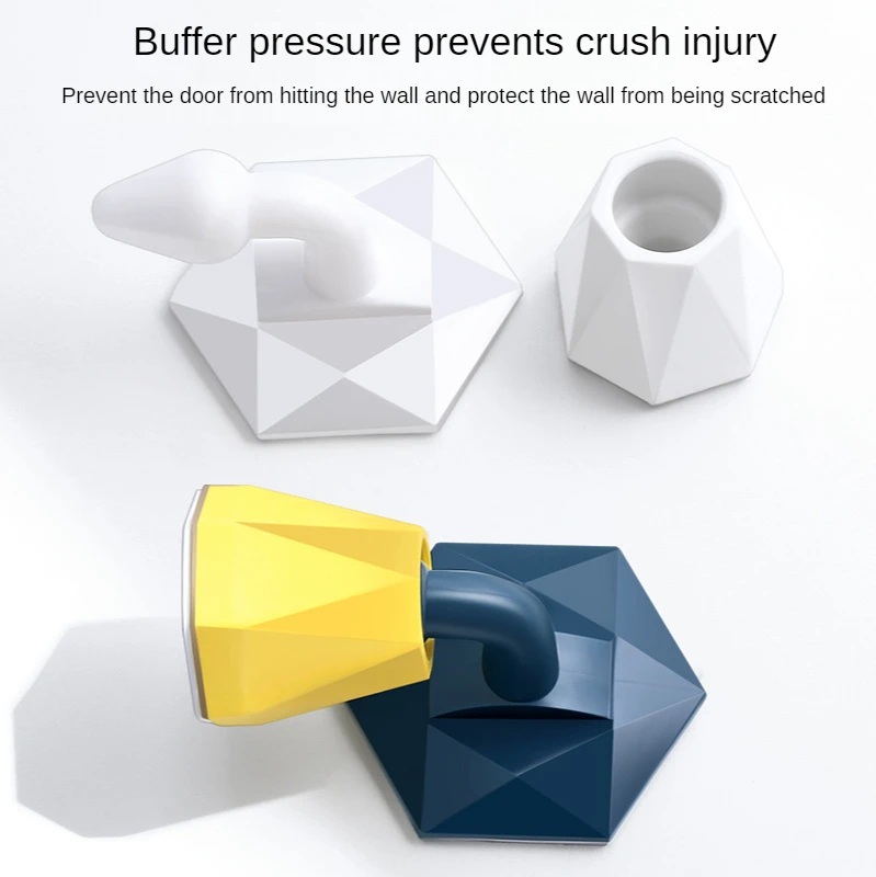 Non-punch Silicone Door Stopper Touch Toilet Wall Absorption Door Plug Anti-bump Holder Gear Gate Resistance Stop