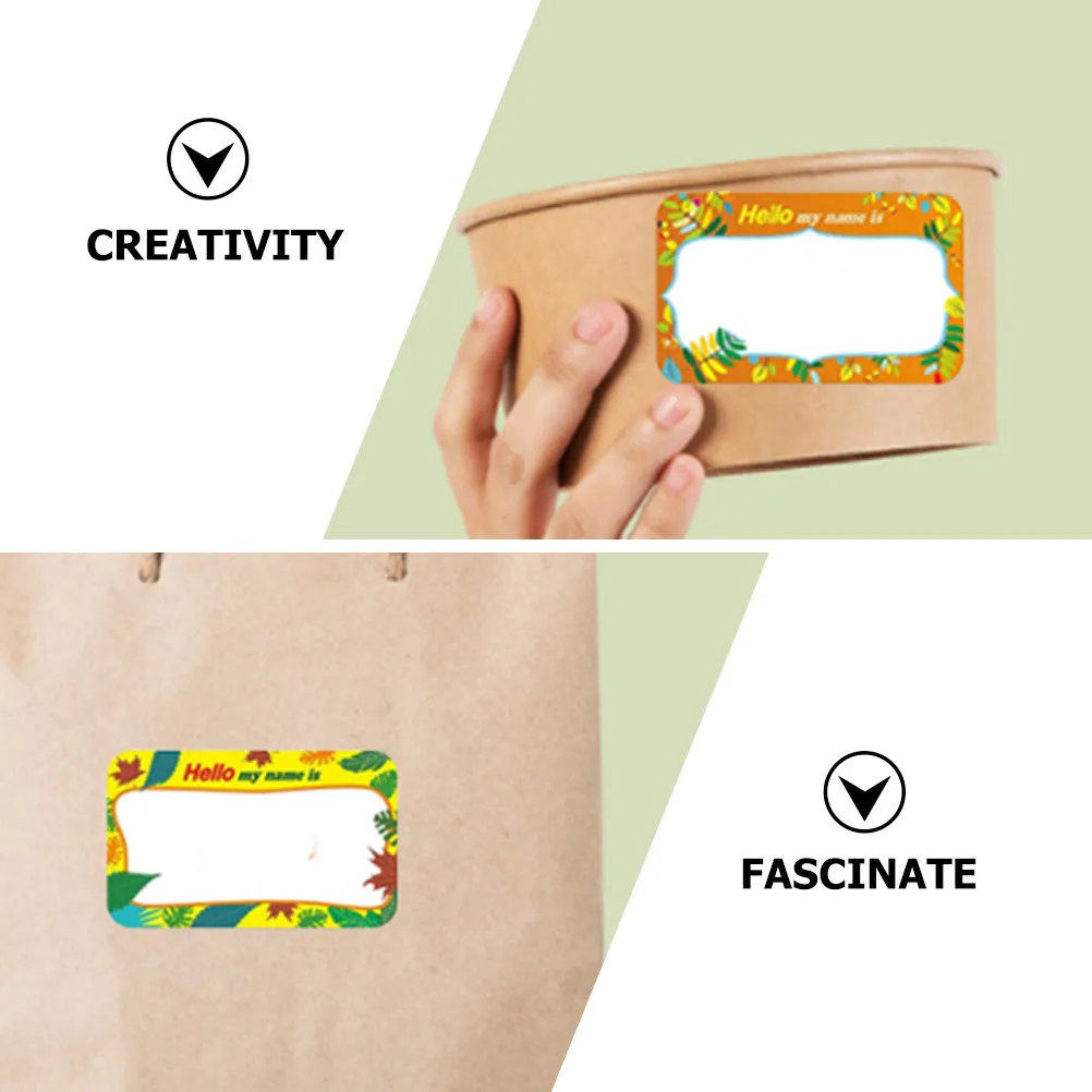 1롤 프리미엄 자체 접착식 이름표 스티커, 가정 정리, 선물 라벨링, 학교용 쓰기 가능 빈 라벨 데칼