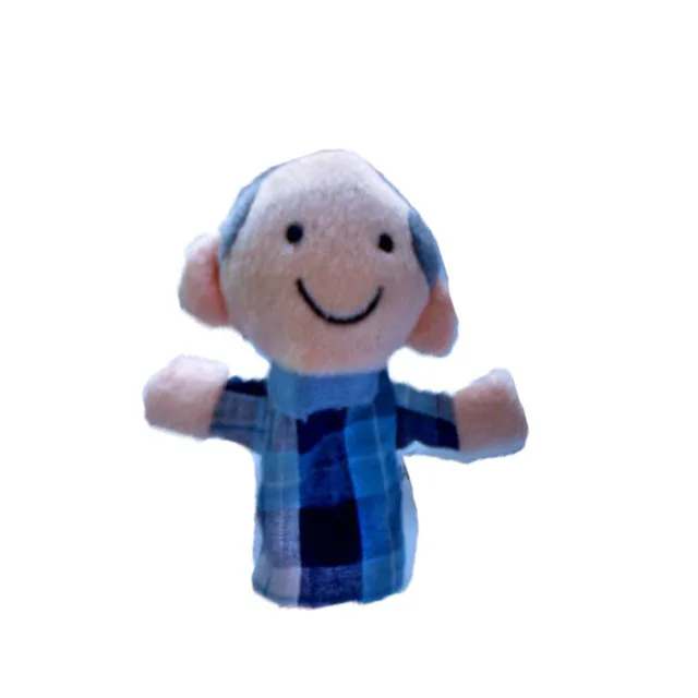 6-Piece Children's Soothing Toy Family Finger Doll Plush Toy 4