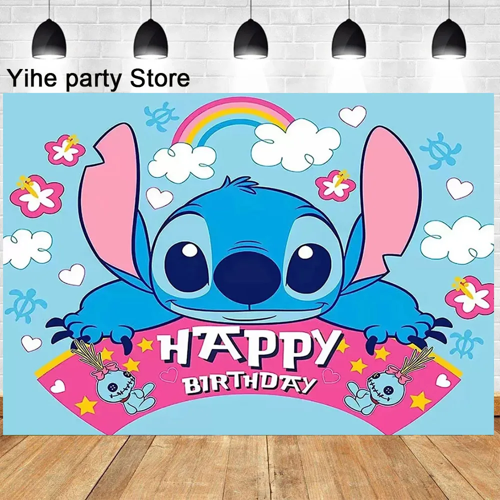 Happy Birthday Stitch GIF: The Ultimate Cartoon Lilo \u0026 Stitch Backdrop for  Unforgettable Kids' Parties, image size:1000x1000