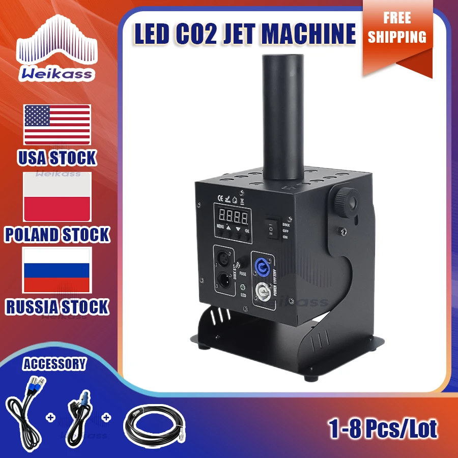 0 Tasse 1-8Pcs Stage Co2 Jet Machine Jet Smoke Machine Co2 Blaster Cannon Nightclub Cryo Cannon Dmx Jet Per Disco Club