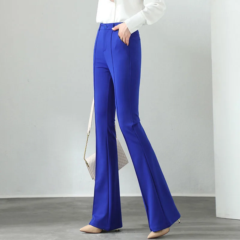 Office Lady Suit Pants 2023 Korean Fashion Plus Size Stretch Flare Trousesr All-Match Solid Colors High Waist Pantalones S-3XL