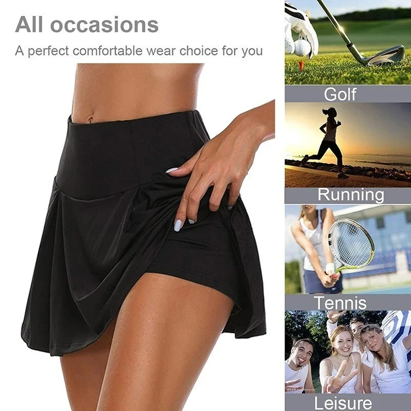 slazenger skort Bikinis Secret Summer Women's Shorts Skirt 2 in 1 Fitness Yoga Skirt Quick Drying Sports Dress Sexy Beach Shorts Tennis Skirt cute skirts