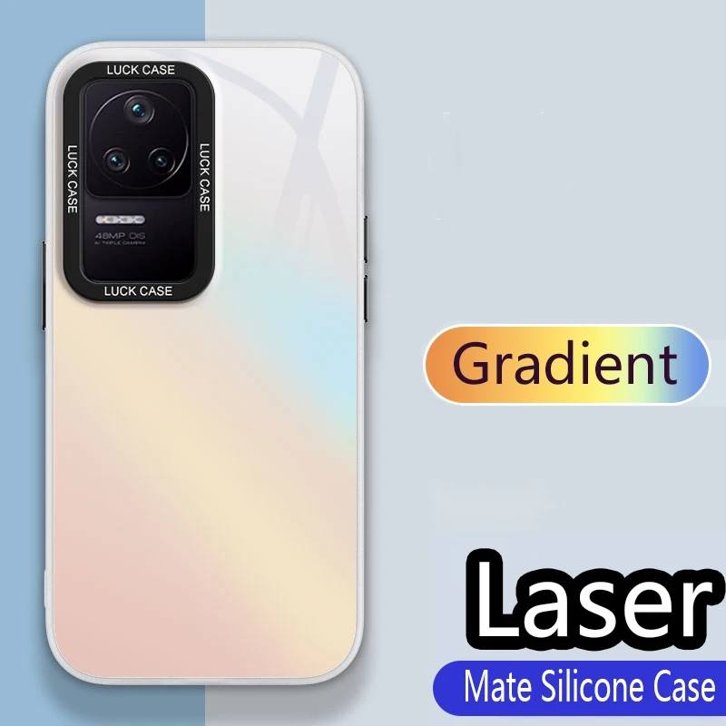 Custodia Morbida Per Telefono Sfumata Laser Di Lusso Per Xiaomi Redmi Note 12 12S 11 11S 10S 9 9S 8 7 Pro 12C A1 A2 Plus Cover Opaca Arcobaleno