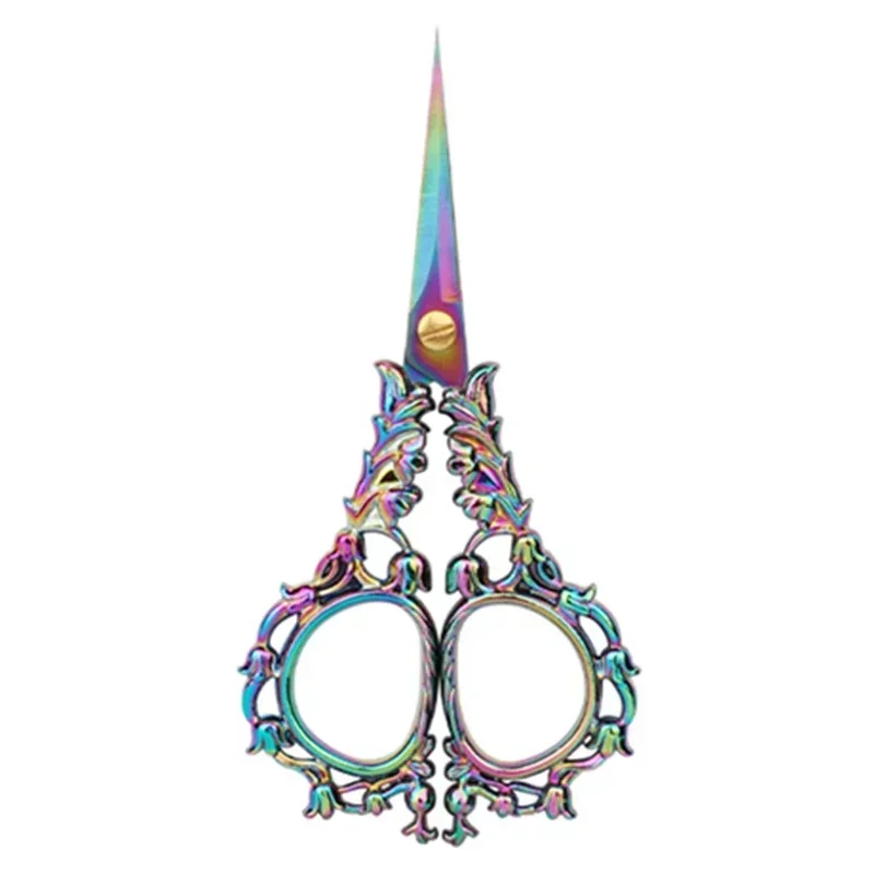 Sewing Scissors Retro Zakka Vintage Scissors Cutting Cutter Paper Antique Embroidery Tools Sewing Tailor Stitch Thread Gold Shears Cross-stitch