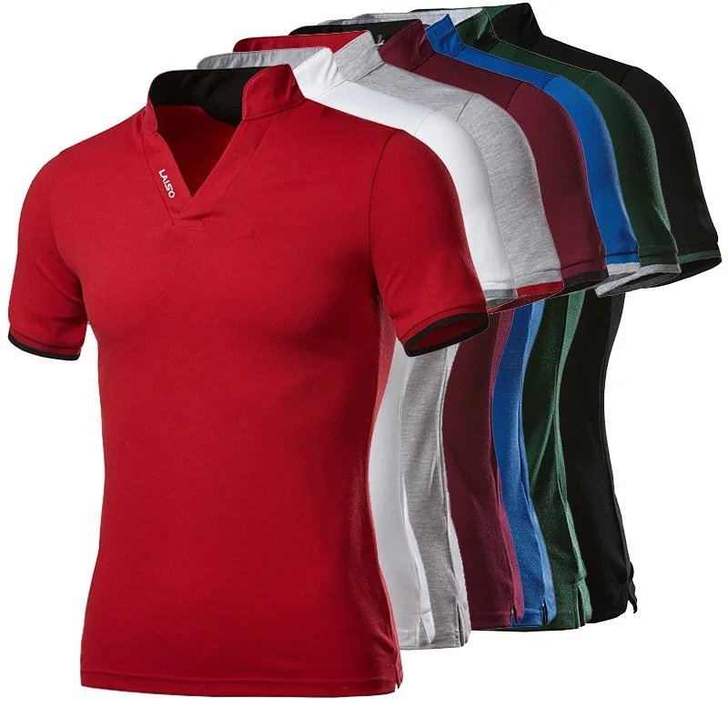 Heren katoenen poloshirt tops fashion merk plus size poloshirt met korte mouwen homme