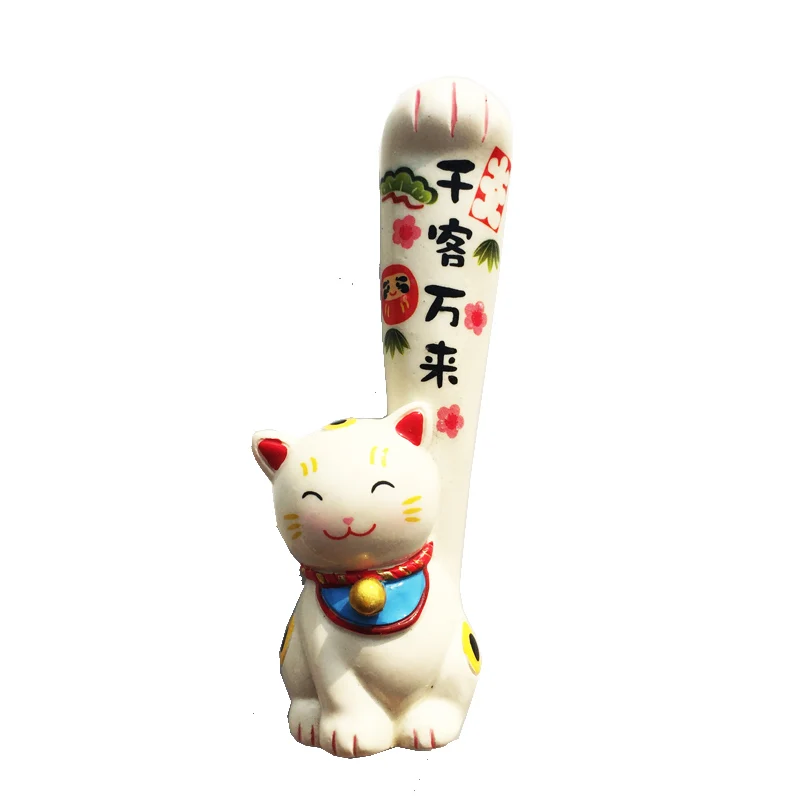 

Japanese Lucky Cat Shaped Fridge Magnet, Resin Refrigerator Sticker, Travel Souvenir, Message Sticker