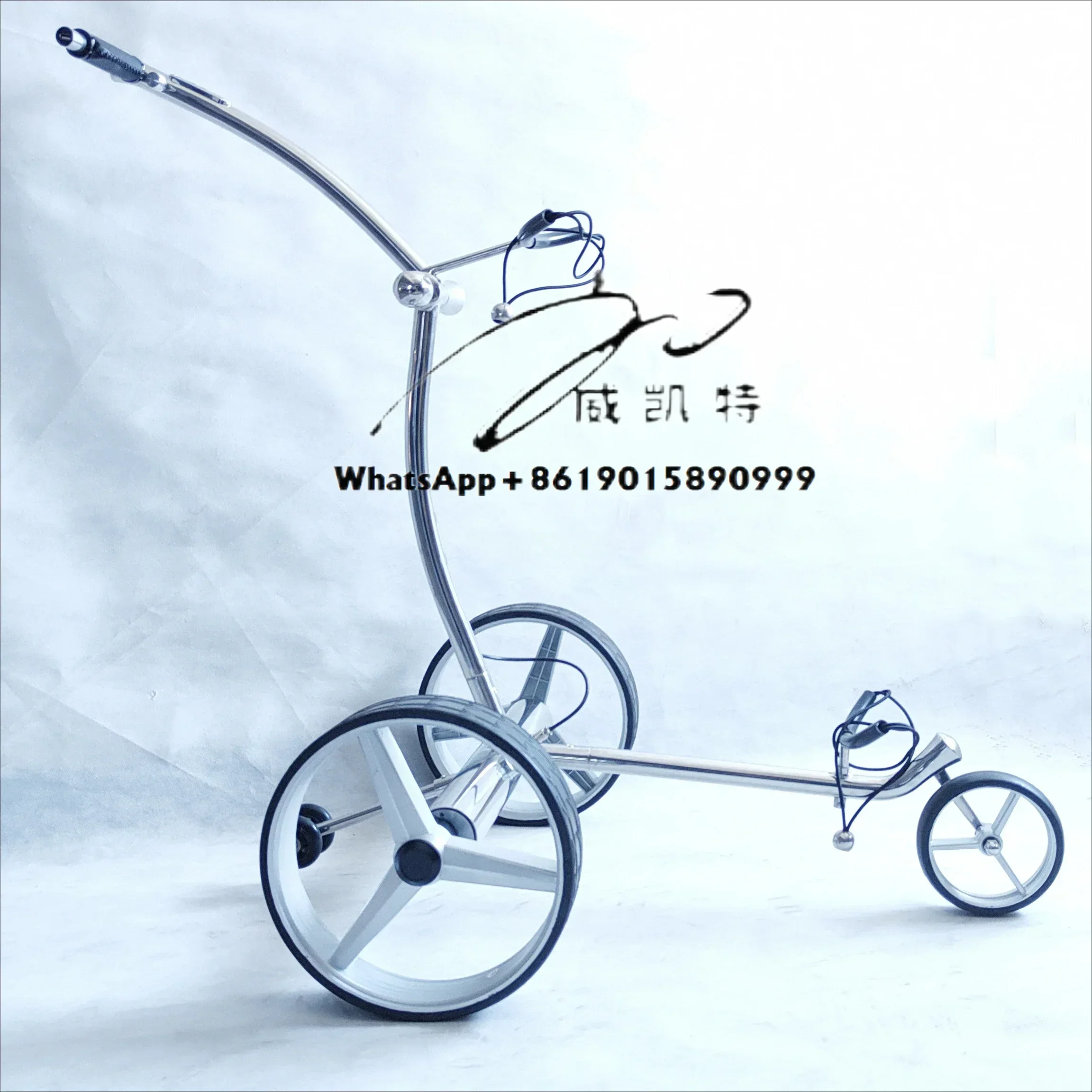 newly designed three wheeled remote-controlled electric brake golf cart 400 watts (2X200W)